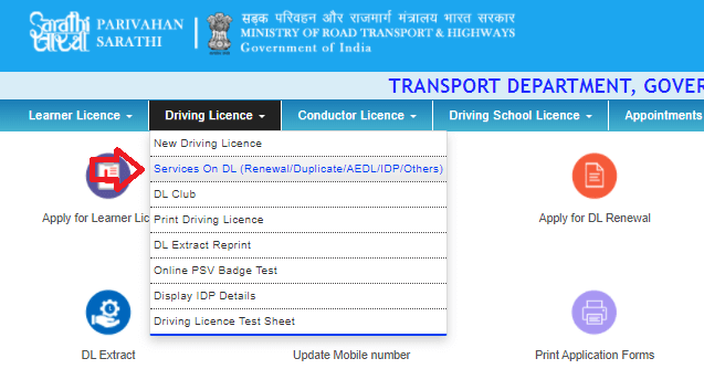 Duplicate Driving License