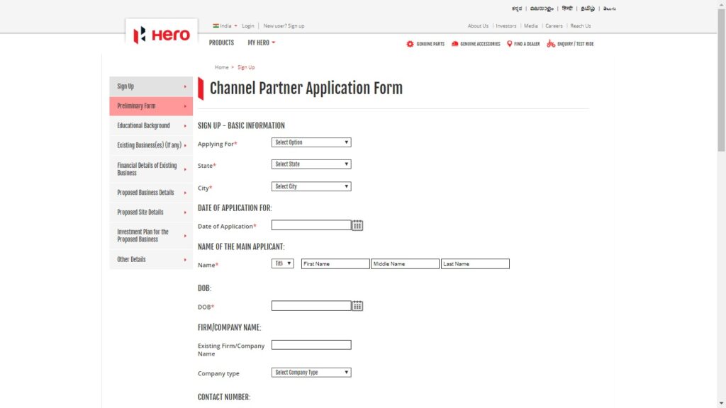 hero motocorp dealership