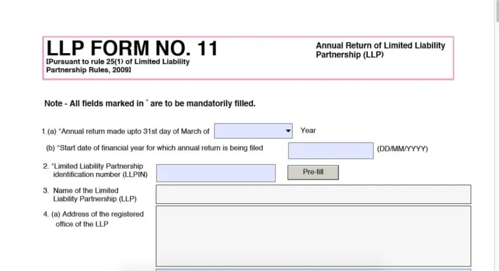 LLP Form 11