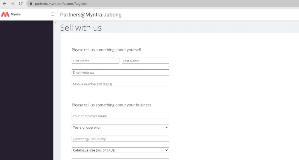 Myntra Registration