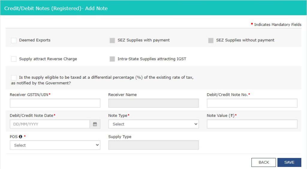 Delinking of Credit Note and Debit Note with Original Invoice