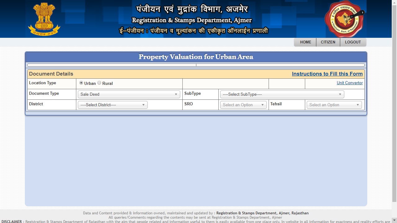 Rajasthan Property Registration