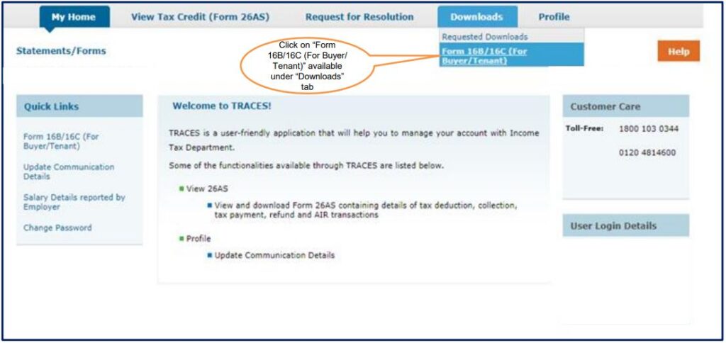 Form 16B – TDS Certificate