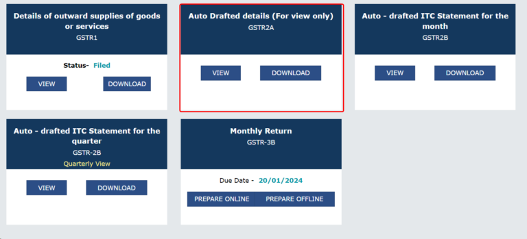 GSTR 2A Return