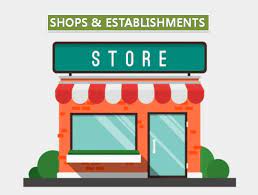 How can I register my shop and establishment online