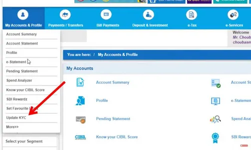 sbi kyc update online